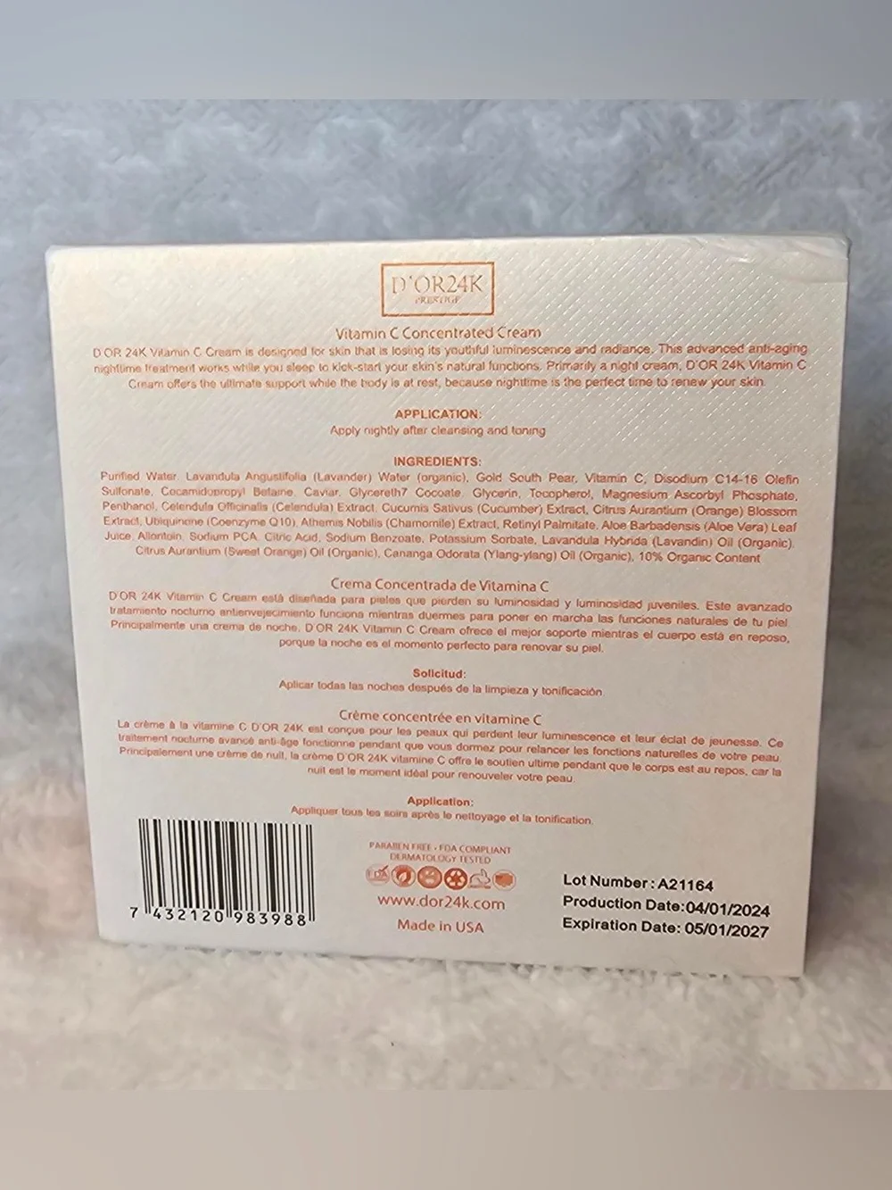 D’OR24K Vitamin C Concentrated Cream